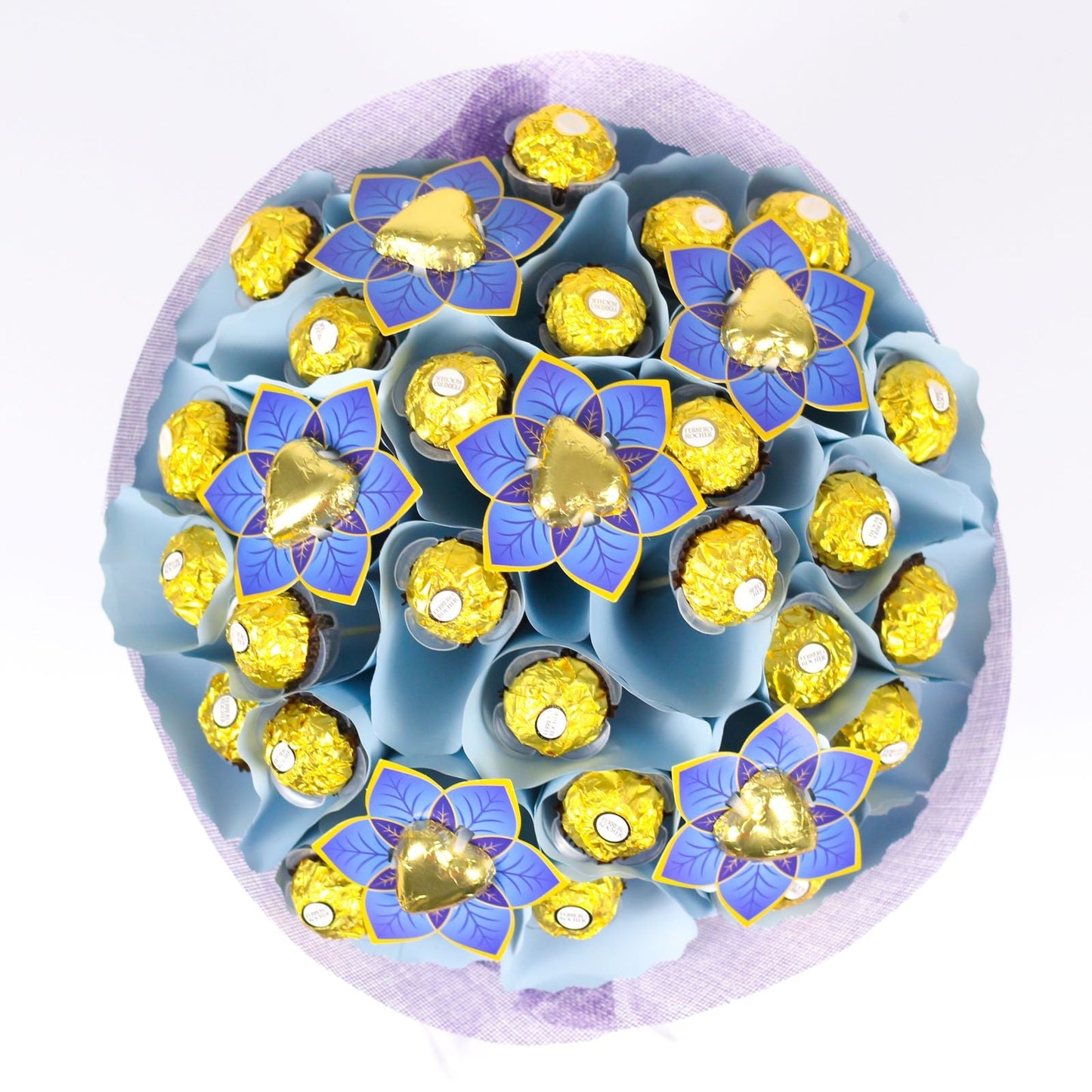 BLUE BIRTHDAY CHOCOLATE BOUQUET